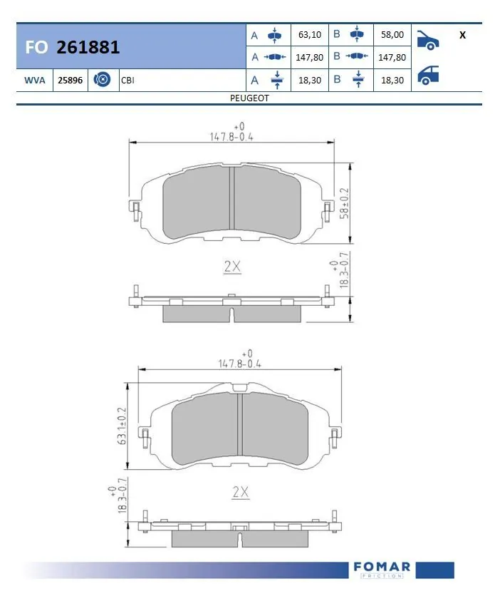 Brake Pad Set, disc brake